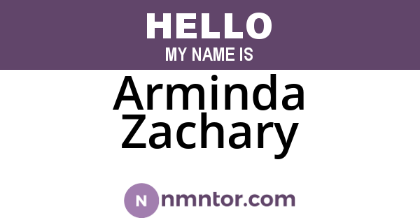 Arminda Zachary