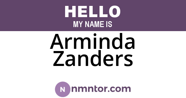 Arminda Zanders