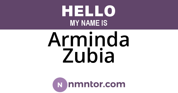 Arminda Zubia