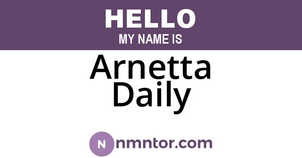 Arnetta Daily