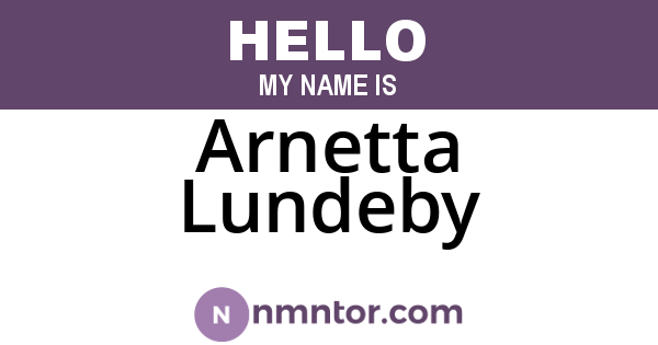 Arnetta Lundeby