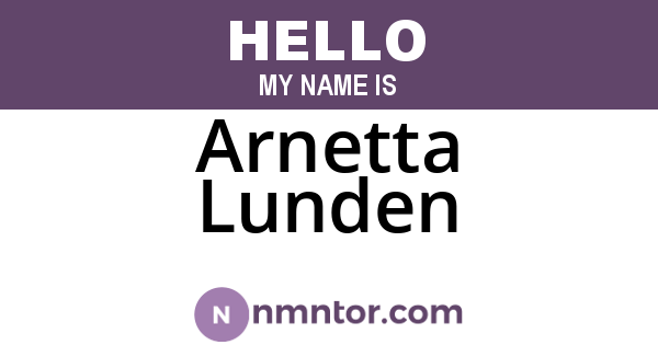 Arnetta Lunden