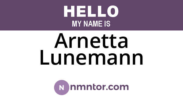 Arnetta Lunemann