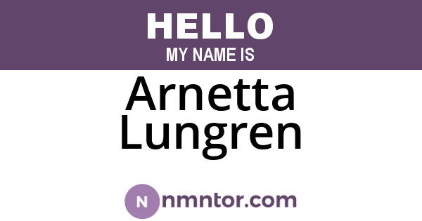 Arnetta Lungren