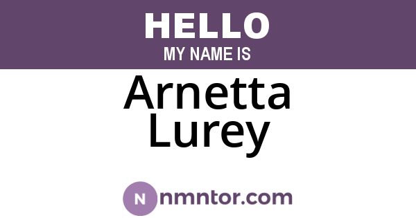 Arnetta Lurey