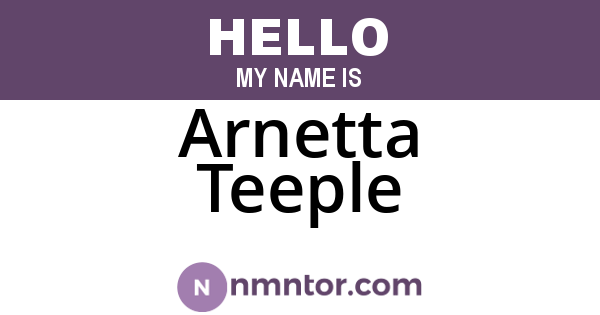 Arnetta Teeple