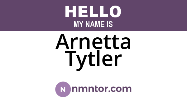 Arnetta Tytler