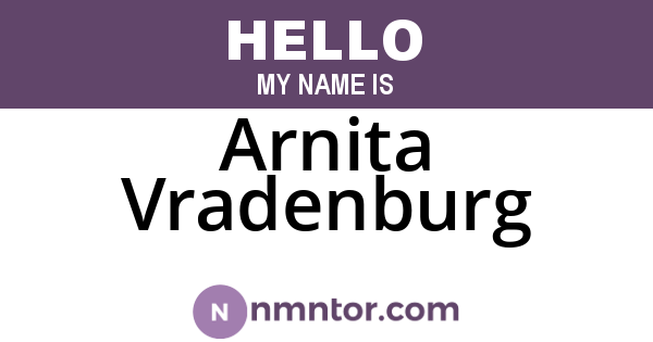 Arnita Vradenburg