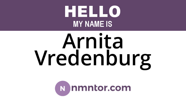 Arnita Vredenburg