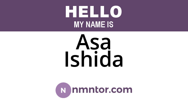 Asa Ishida