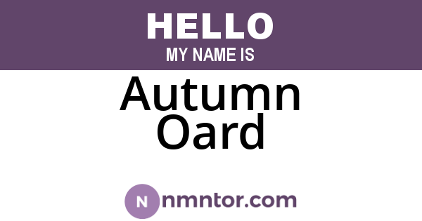 Autumn Oard