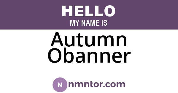 Autumn Obanner
