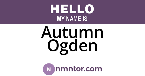 Autumn Ogden