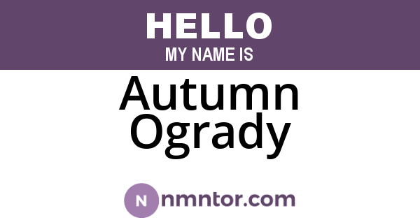 Autumn Ogrady