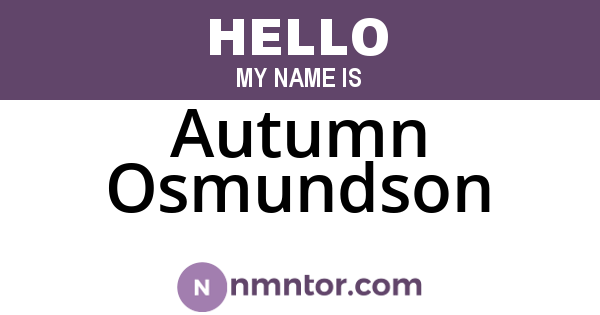 Autumn Osmundson