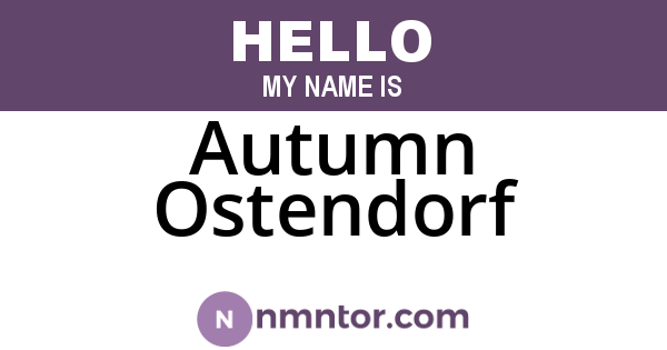 Autumn Ostendorf