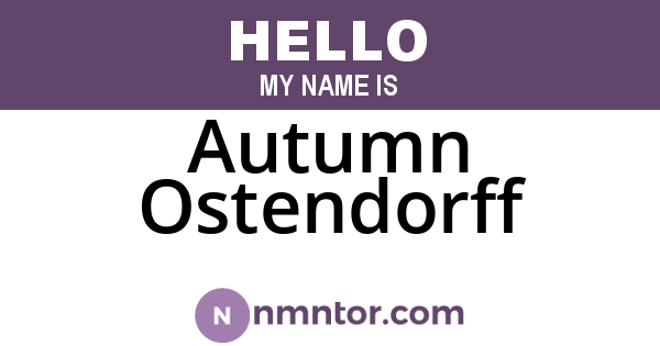 Autumn Ostendorff