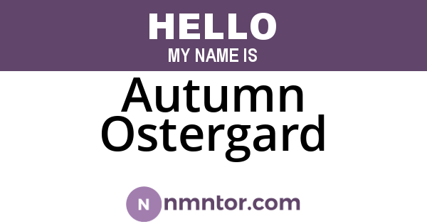 Autumn Ostergard