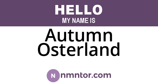 Autumn Osterland