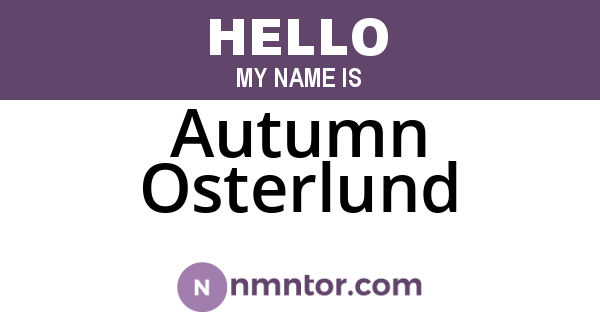 Autumn Osterlund