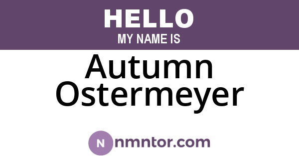 Autumn Ostermeyer