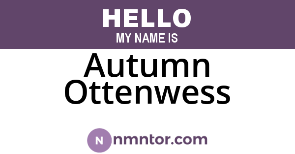 Autumn Ottenwess