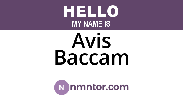 Avis Baccam