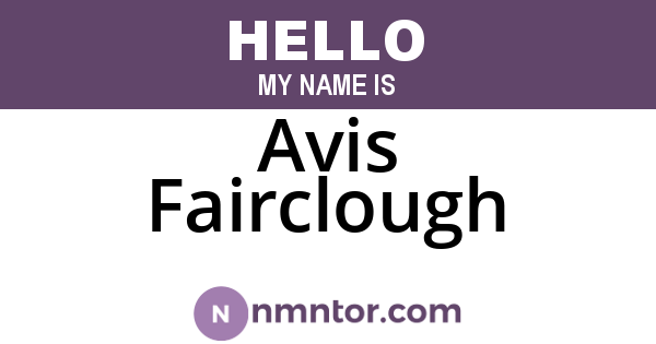 Avis Fairclough