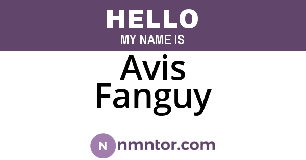 Avis Fanguy