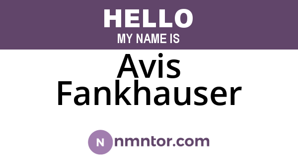 Avis Fankhauser