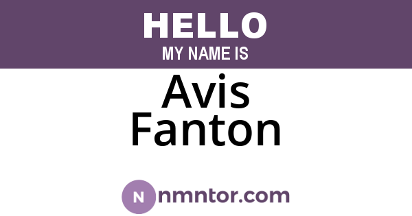 Avis Fanton