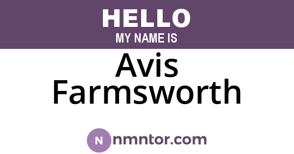 Avis Farmsworth