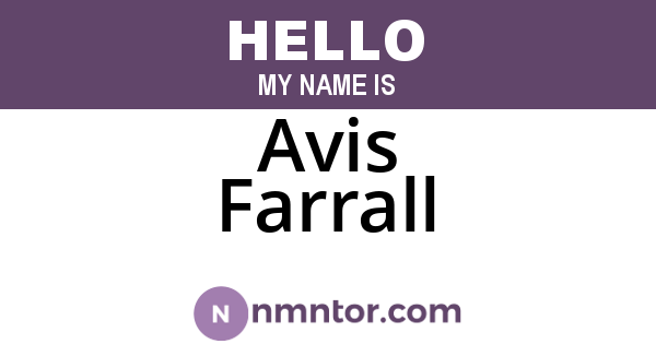 Avis Farrall