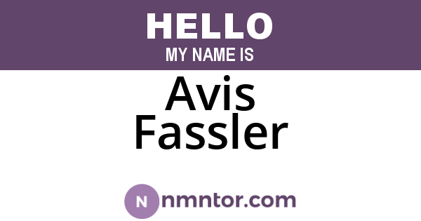 Avis Fassler