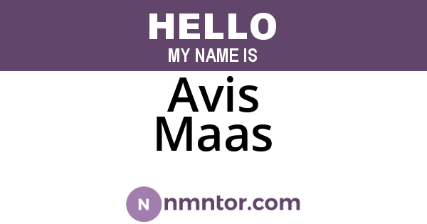 Avis Maas