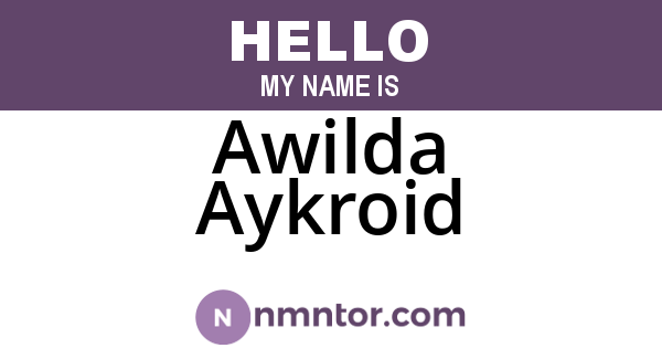 Awilda Aykroid