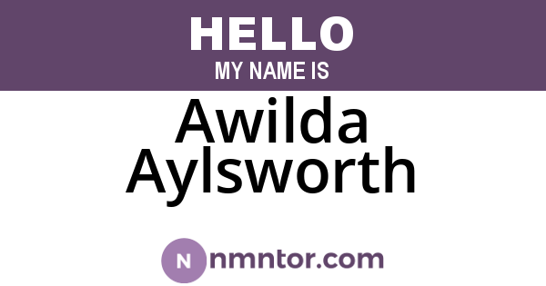 Awilda Aylsworth