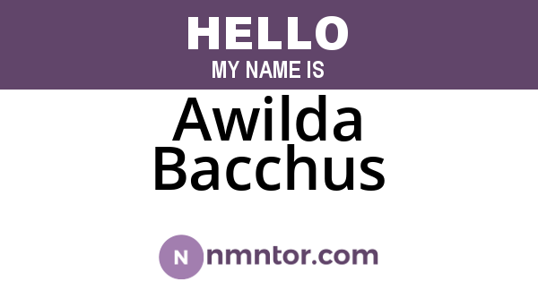 Awilda Bacchus