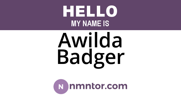 Awilda Badger