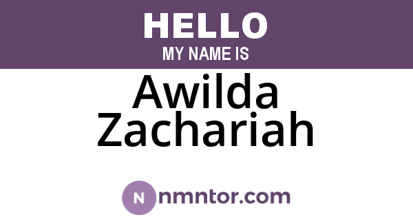 Awilda Zachariah
