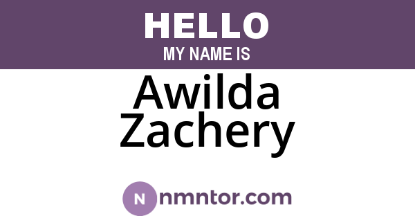 Awilda Zachery