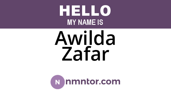 Awilda Zafar