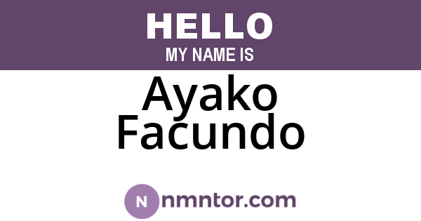 Ayako Facundo