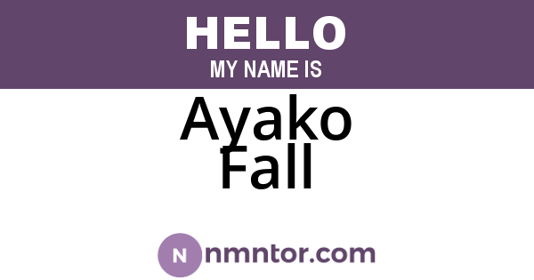 Ayako Fall