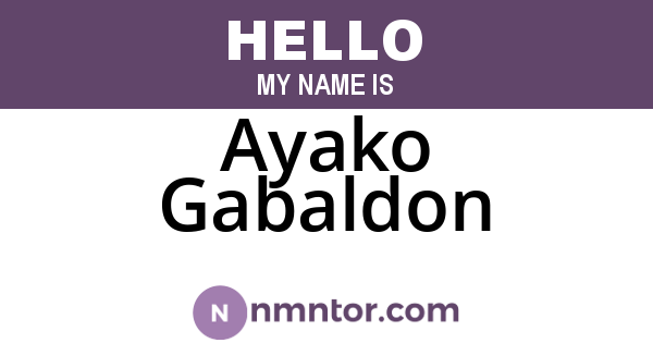 Ayako Gabaldon