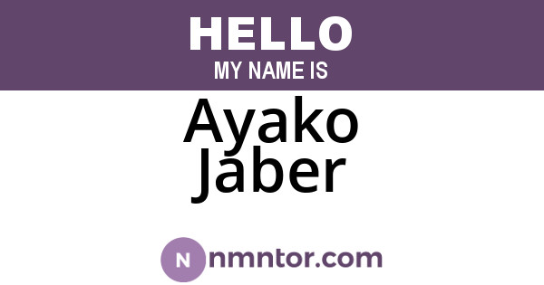 Ayako Jaber