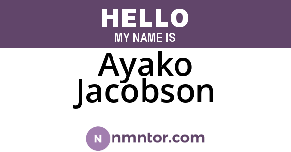 Ayako Jacobson