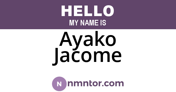 Ayako Jacome