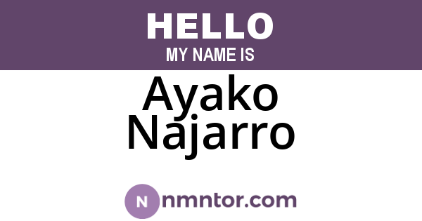 Ayako Najarro