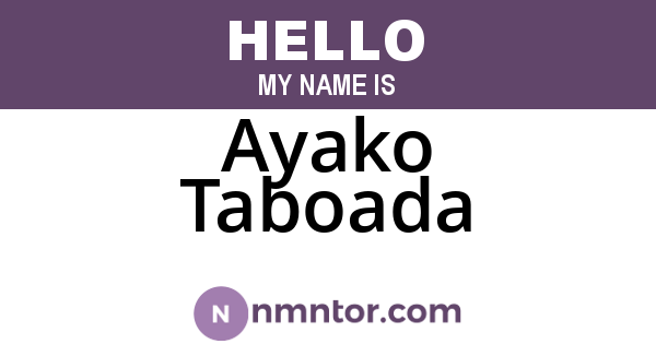 Ayako Taboada